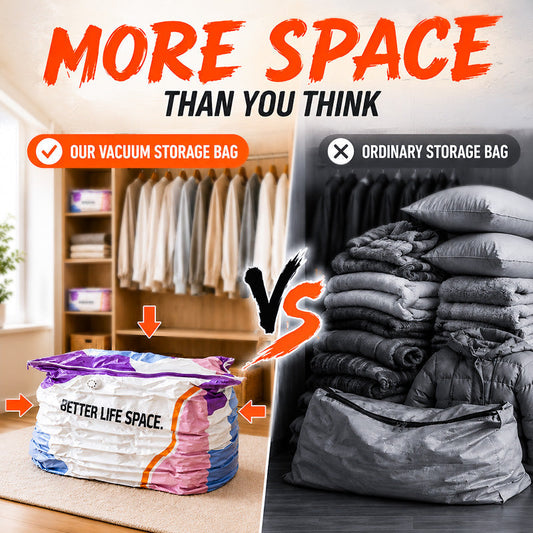 2026 HOT SALE✨ 50% OFF! 🔥No‑Pump Vacuum Storage Bags – Press & seal, no pump needed.