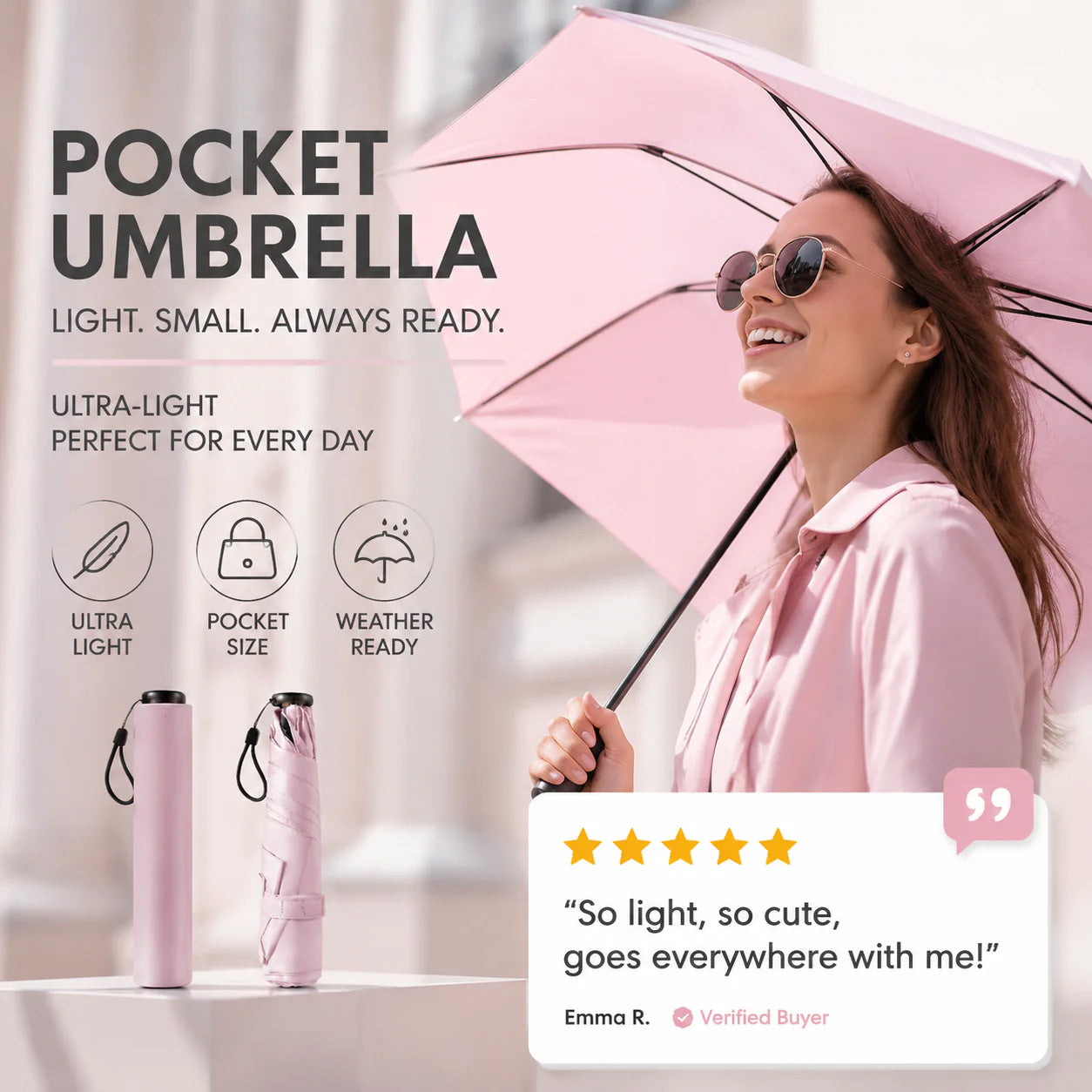 Loves™🔥Buy more Save more🎁Ultra-Lightweight Compact All-Weather Umbrella☂️