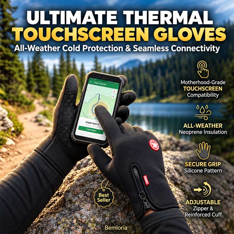 Waterproof Touchscreen Thermal Gloves — Stay Warm, Dry & Connected All Winter