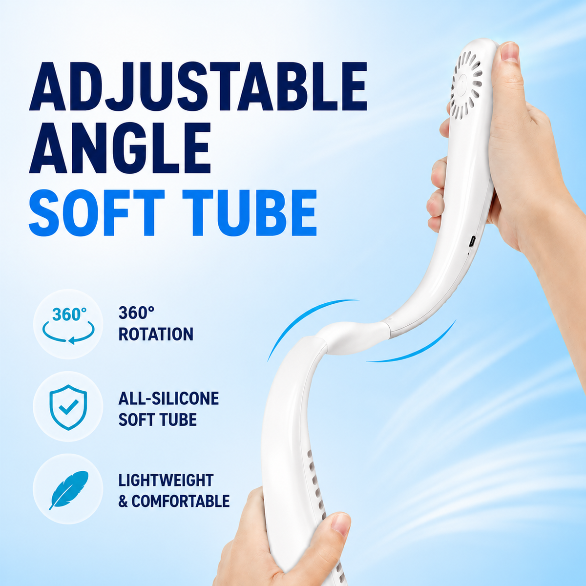 Loves™ 🥳 HOT SALE 🥳 50K+ SOLD! 🍃 Neck Air Conditioner Fan – Quiet, Hands-Free Cooling 😎🌬️