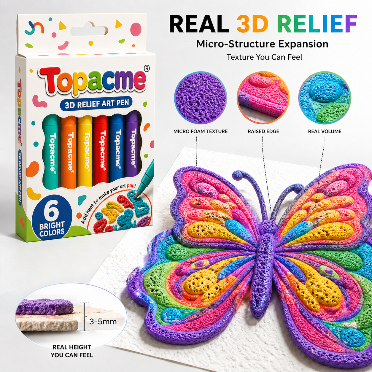 Save 50% by ordering today丨Loves™ 3D Relief Art Pen – Turn Flat Drawings Into Touchable 3D Art🪄