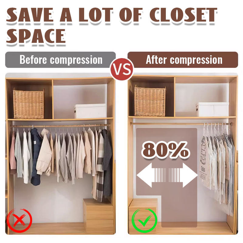 Loves™🧥Hanging Vacuum Storage Bags – Hanging Design for Wardrobe, Air Vacuum Compression, Waterproof Dustproof & Space-Saving 🧹