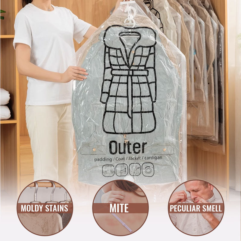 Loves™🧥Hanging Vacuum Storage Bags – Hanging Design for Wardrobe, Air Vacuum Compression, Waterproof Dustproof & Space-Saving 🧹